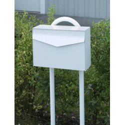 MEFA Letter postkasse - Mat HVID med blank HVID brevklap